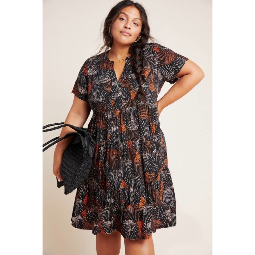 ANTHROPOLOGIE Maeve Tania Tiered Tunic Dress size small